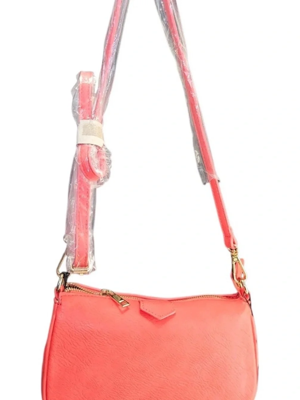 Coral 3-Piece Women's Bag Set with Gold Hardware